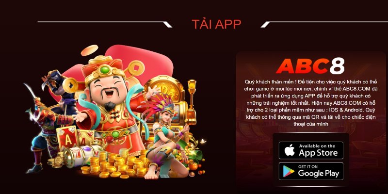 iOS và Android đều tương thích với ứng dụng nhà cái ABC8